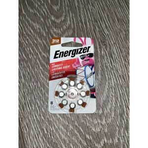 ENERGIZER - HEARING AID BATTERIES - 312 SIZE/FORMAT - PACKAGE OF 8  NEW & SEALED